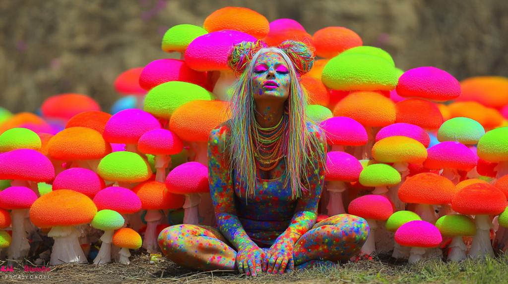 알록달록한 이상한 나라의 엘리스 같은 사진을 미드저니에서 생성