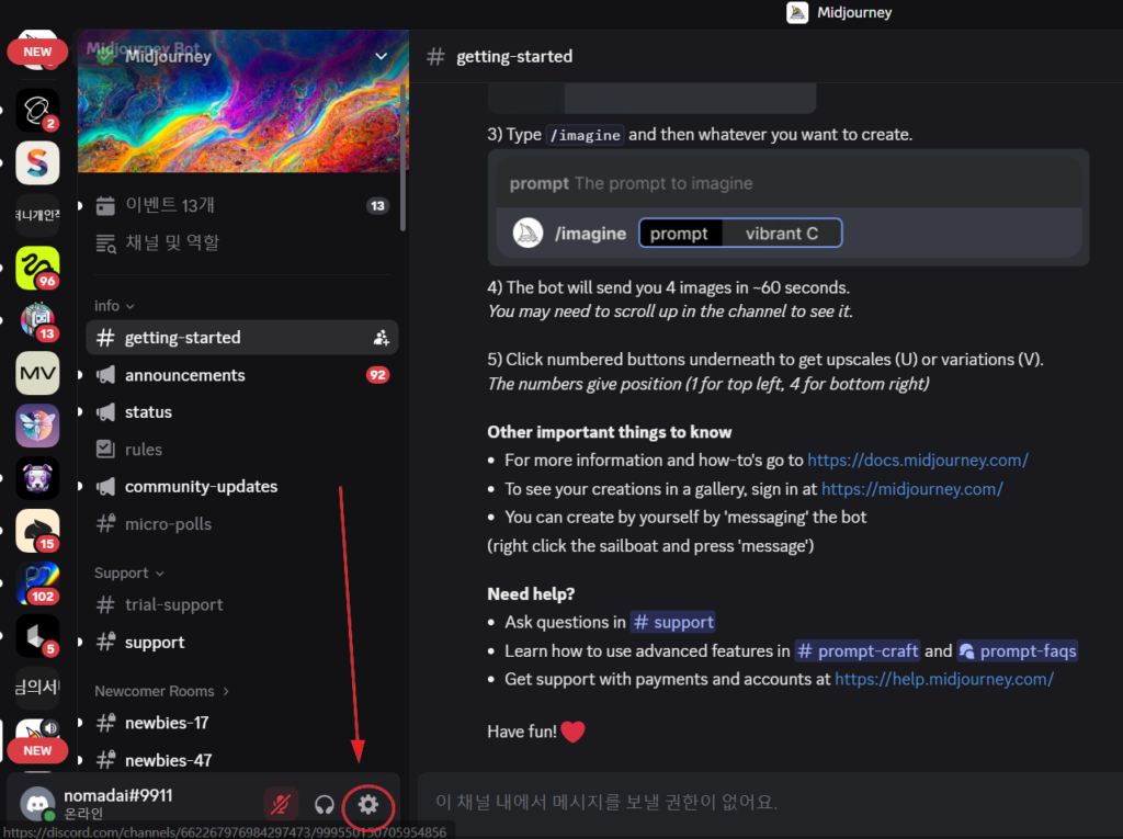 디스코드 계정 캡쳐 사진